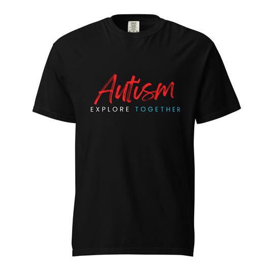 Unisex T-Shirt -Autism - Explore Together- Red